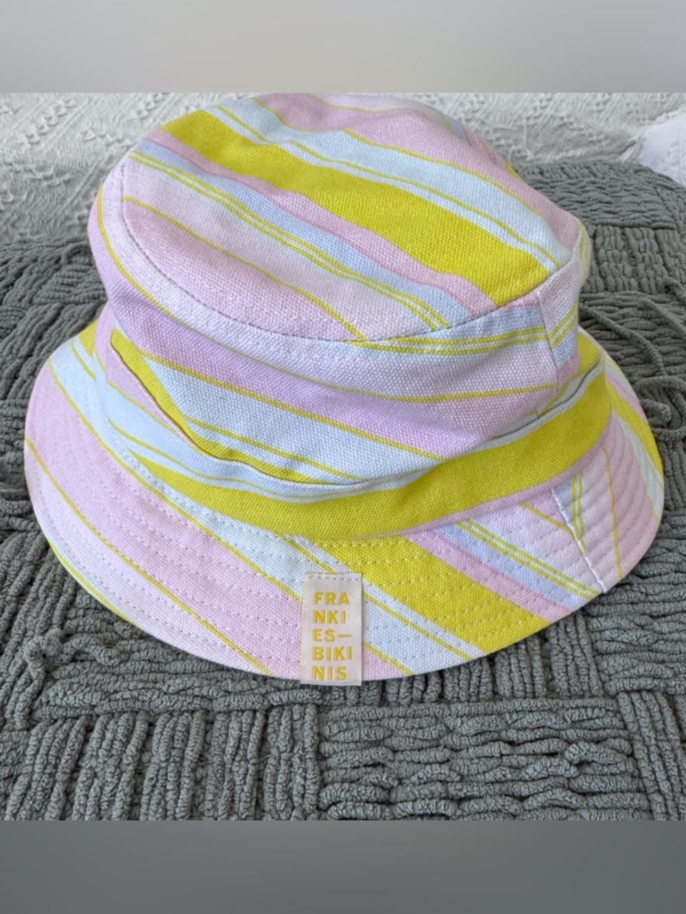 Frankie’s bikinis Striped Pastel Bucket Hat